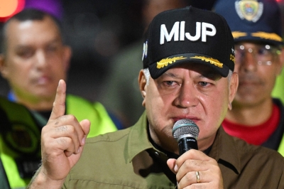 Venezuela accuses US of killing 11 in strike on alleged gang boat In this pic: Venezuelan Interior Minister Diosdado Cabello. — AFP file pic