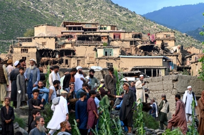 Trapped by landslides, shaken by aftershocks — Afghan quake zone reels as death toll climbs past 2,200 Afghans gather near damaged houses after earthquakes at Mazar Dara village in Nurgal district, Kunar province, in Eastern Afghanistan, on September 1, 2025. — AFP pic