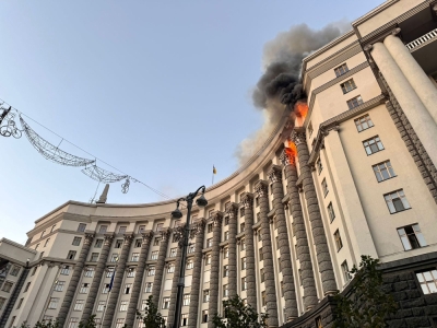 Trump warns Russia of new sanctions after record aerial assault on Ukraine This handout photograph taken and released by Ukrainian State Emergency Service on September 7, 2025, shows a fire at the Ukrainian government building in Kyiv, following an overnight attack, amid the Russian invasion of Ukraine. Russia fired its biggest-ever aerial barrage at Ukraine early on September 7, setting the seat of the Ukrainian government in Kyiv ablaze. — AFP pic
