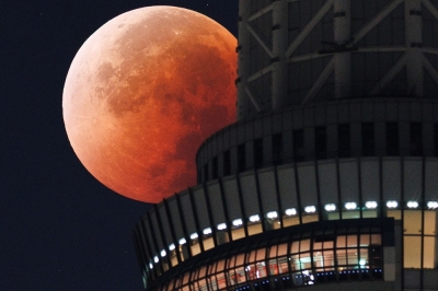 ‘Blood Moon’ stuns Asia, Europe and Africa in total lunar eclipse The Moon appears from behind the Tokyo Skytree during a total lunar eclipse in the middle of the night above the Japanese capital early on September 8, 2025. — JIJI Press handout pic via AFP