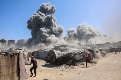 WHO refuses to leave Gaza City as Israel orders evacuation of one million people Smoke billows in Gaza City after Israeli strikes on a tower on September 10, 2025. — AFP pic