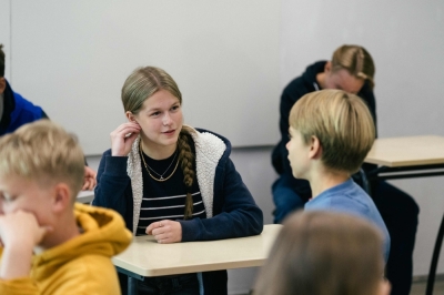 ‘It helps’: Finnish phone ban brings focus and chatter back to schools Students of the class 9F talk and interact with each other during a break between the lessons at Kungsvagens skola comprehensive Swedish-speaking school on August 21, 2025 in Sipoo, Finland. — AFP pic