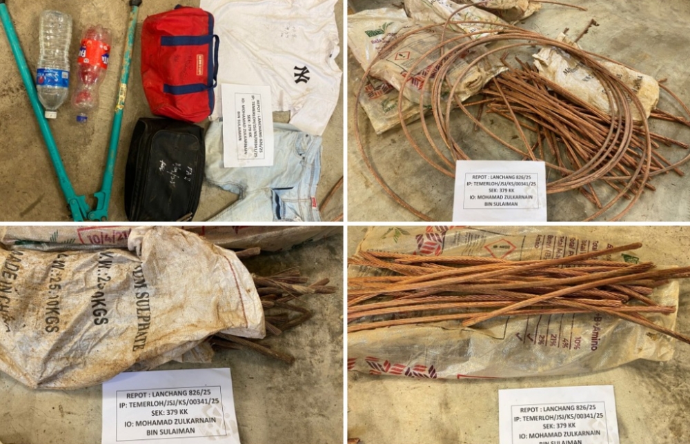 Temerloh police bust copper cable thieves, believed to be targeting ...