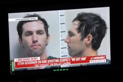 Family tip leads to arrest of US right-wing activist Charlie Kirk’s alleged killer A TV monitor displays a picture of Tyler Robinson, the suspected of killing Charlie Kirk, in Orem, Utah, on September 12, 2025. — AFP pic