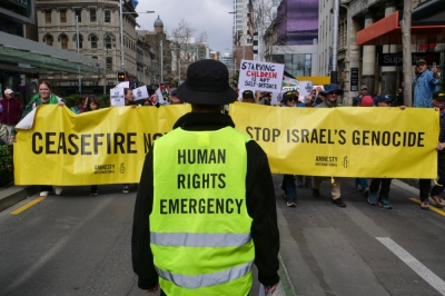 Pro-Palestinian rally draws tens of thousands to Auckland streets Aotearoa for Palestine spokesperson Arama Rata said it was New Zealand’s largest march in support of Palestinians since conflict broke out in Gaza in October 2023. — Picture via Facebook/Amnesty International Aotearoa New Zealand