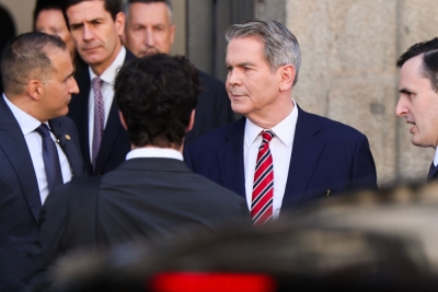 China and US resume trade talks in Madrid as tariff and TikTok disputes loom US Treasury Secretary Scott Bessent arrives at the foreign ministry in Madrid for trade talks with Chinese Vice Premier He Lifeng on September 14, 2025. — AFP pic