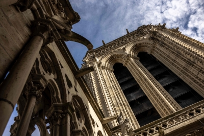 Notre-Dame towers, once scorched by fire, reopen to the public This photograph shows a view of the north tower of the Notre-Dame de Paris cathedrale. — AFP pic