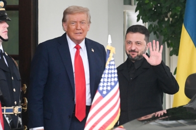Zelensky to meet Trump at UN General Assembly next week as Russia ramps up attacks on Ukraine Ukrainian President Volodymyr Zelensky is greeted by US President Donald Trump (left) upon arrival at the White House West Wing in Washington, DC August 18, 2025. — AFP pic