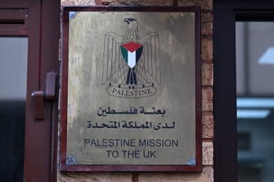 Western powers recognise Palestinian state in historic break with decades of policy; Israel’s Netanyahu says ‘it will not happen’ A sign is seen outside the Palestine Mission to the UK on September 21, 2025 in west London. UK Prime Minister Keir Starmer on Sunday said Britain was formally recognising a State of Palestine, in a historic shift in decades of British foreign policy. — AFP pic