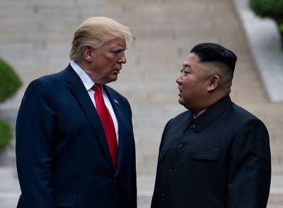 North Korea’s Kim recalls ‘fond memories’ of Trump, signals openness to US talks In this file photo taken on June 30, 2019, US President Donald Trump and North Korea’s leader Kim Jong Un stand on North Korean soil while walking to South Korea in the Demilitarised Zone (DMZ), in Panmunjom, Korea. — AFP pic