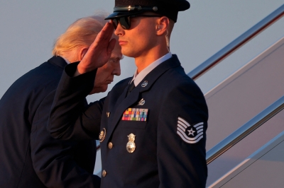 Trump signs order naming Antifa as ‘domestic terrorist’ group US President Donald Trump boards Air Force One on the tarmac at Joint Base Andrews, Maryland, September 22, 2025. — AFP pic