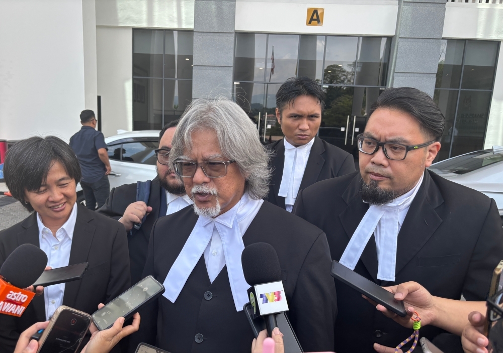 Gag order still active in Zara Qairina bullying case, lawyers confirm Datuk Ram Singh speaks to reporters alongside his co-counsel Joan Goh and Sabah Law Society representative Dominic Ghani in Kota Kinabalu on September 25, 2025. — Picture by Julia Chan