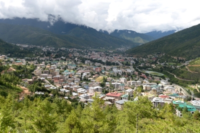 First India-Bhutan railway unveiled, key to Gelephu economic zone development This picture taken on August 25, 2018 shows a general view of Bhutan's capital Thimphu. — AFP pic