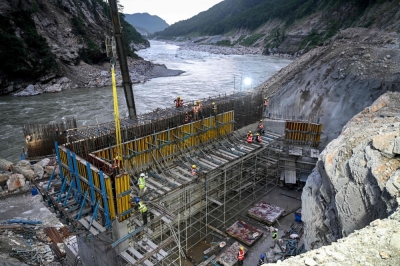 India eyes giant dam to counter China’s ‘water bomb’, locals fear cultural wipeout This photograph taken on August 22, 2025 shows labourers working at the under-construction site of the Dibang Multi-purpose Hydroelectric Project on the Dibang river, in the Lower Dibang Valley district of the northeastern state of Arunachal Pradesh. — AFP pic