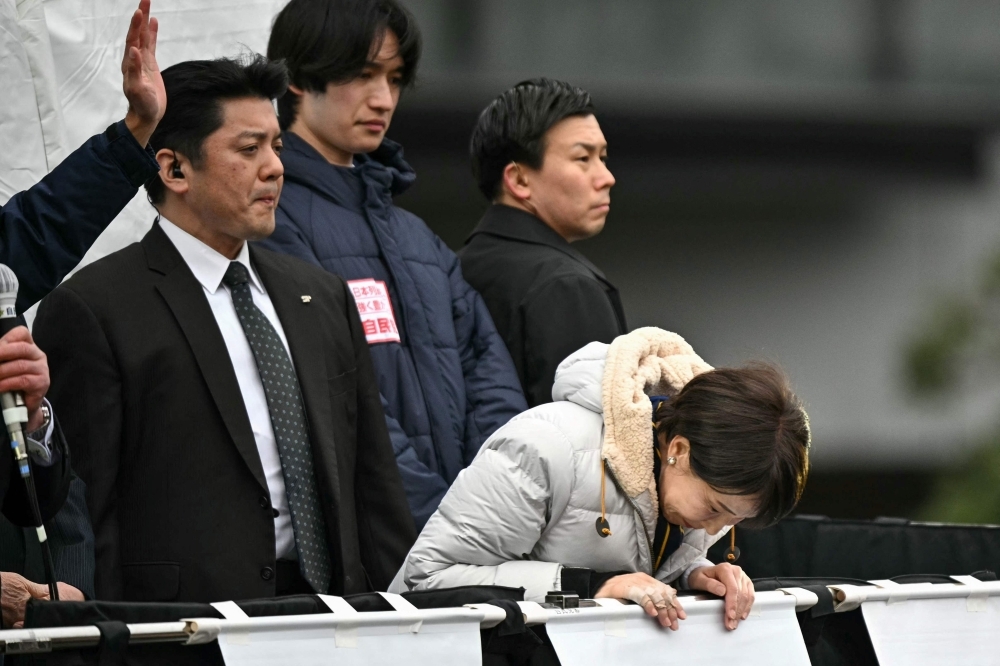 LDP set for landslide win as Japan votes for first female PM Takaichi Japan’s Prime Minister and President of the Liberal Democratic Party Sanae Takaichi bows to people upon her arrival to deliver a campaign speech ahead of the House of Representatives election at Rekisen Park in Tokyo on February 7, 2026. — AFP pic