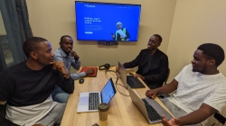 Some of the SiteKash team at their offices in Kigali. Photos/Courtesy