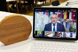 World Health Organization Director-General Tedros Adhanom Ghebreyesus virtually addresses the awarding event on September 21. Rwanda NCD Alliance was awarded by UN  in recognition of the organisation’s work in building multi-sectoral collaboration on Non-Communicable Diseases (NCDs) in Rwanda. Courtesy