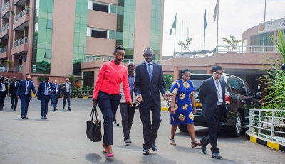 Chief Justice Prof. Sam Rugege and the Minister for ICT and Innovation, Paula Ingabire in Kigali, on Wednesday, June 12th, 2019. Jean Chretien Munezero.