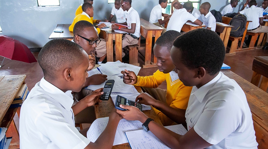 Students during a teamwork session at CollÃ¨ge Saint-AndrÃ© in Nyamirambo earlier this year. / Photo: Dan Nsengiyumva