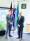 وزير الخارجية بدر بن حمد خلال لقائه نائب وزيرة الخارجية الاسترالية