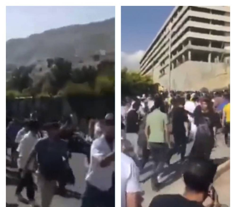 شاهد.. هتافات الجماهير الإيرانية أمام فندق إقامة بعثة النصر !