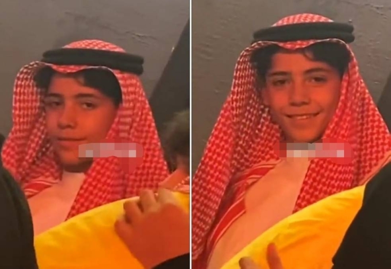 شاهد.. نجل كريستيانو رونالدو "جونيور" يرتدي الشماغ والعقال والثوب السعودي