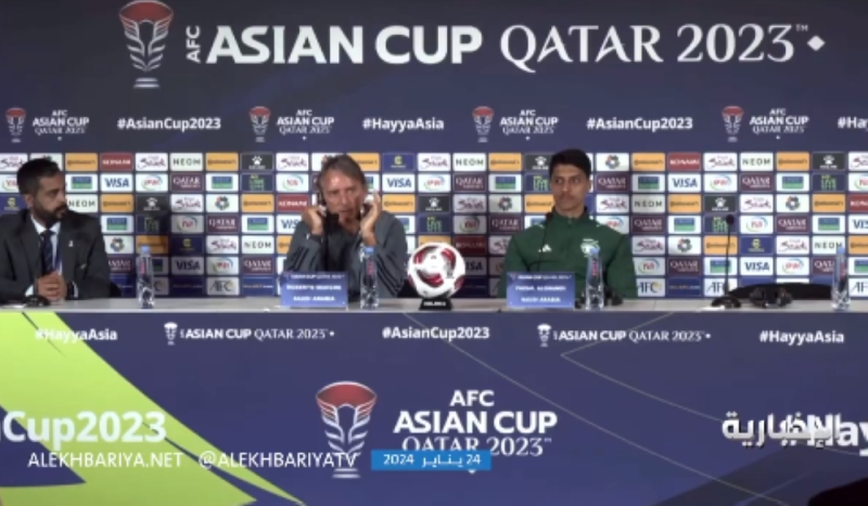 بالفيديو.. مانشيني يعلق على تصريحاته السابقة بأن السعودية غير مرشحة للقب كأس آسيا