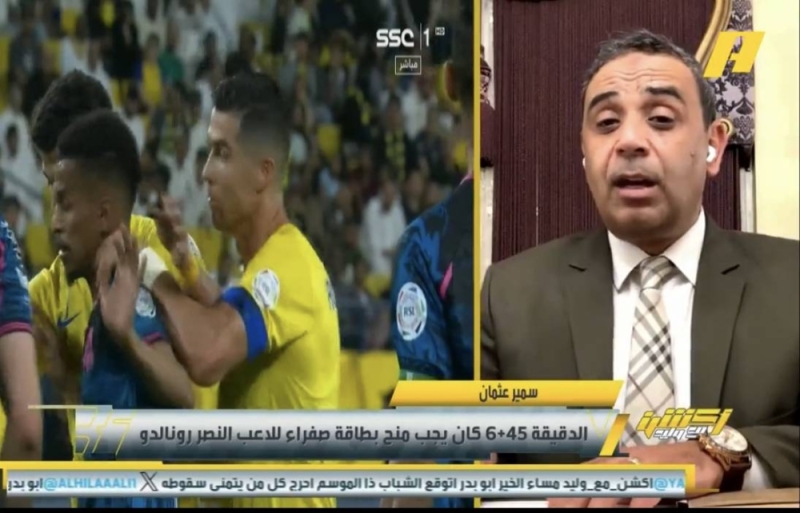 شاهد.. سمير عثمان يحسم الجدل بشأن 3 قرارات تحكيمية في مباراة النصر والوحدة