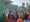 Efforts underway to contain the fire that broke out in the settlement area of Durgabhagawati Rural Municipality-3 in Rautahat district, on Saturday, May 15, 2021. Photo: Prabhat Jha/THT