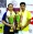 TAC shuttlers Ratnajit Tamang and Rashila Maharjan hold the trophies after the first Revive Leisure Park Open National Badminton Championship in Lalitpur on Tuesday. Photo: THT