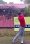 Sukra Bahadur Rai plays a shot during the second round of the Surya Nepal Eastern Open at the Dharan Golf Club in Sunsari on Wednesday.