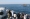 الرئيس الإيراني خلال تفقد قطع بحرية قبالة ميناء بندر عباس  (إرنا)