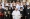البابا فرنسيس مع زعيم الكنيسة القبطية الأرثوذكسية في الإسكندرية، البابا تواضروس الثاني وأساقفة أقباط آخرون خلال الاستقبال العام الأسبوعي