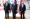 الرئيس الأذربيجاني إلهام علييف ورئيس المجلس الأوروبي تشارلز ميشيل ورئيس الوزراء الأرميني نيكول باشينيان قبل الاجتماع (AFP)