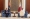 أمير قطر الشيخ تميم بن حمد خلال استقباله في قصر لوسيل رئيس حكومة الوحدة الوطنية عبدالحميد الدبيبة 