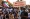 متظاهرون يحملون لافتة لإظهار دعمهم للزعيم العسكري الجديد لبوركينا فاسو إبراهيم تراوري ويطالبون برحيل السفير الفرنسي في ساحة الأمة في واغادوغو