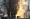 حريق بعد ضربة صاروخية لكييف أمس (أ ف ب)