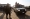 تجمع عسكري بمقر الحشد المستهدف في بغداد أمس (رويترز)