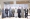 الساير ورئيس الجامعة وخالد الغانم والقائمون على الفعالية عقب توقيع الاتفاقية (تصوير ميلاد غالي)