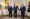 الرئيس التونسي قيس سعيد متوسطا الرئيس الجزائري عبدالمجيد تبون ورئيس المجلس الرئاسي الليبي محمد المنفي في تونس