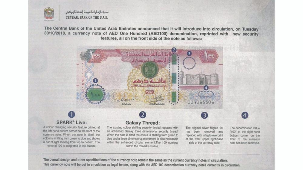 البنك المركزي: ورقة نقدية جديدة بقيمة 100  درهم هذا الثلاثاء
