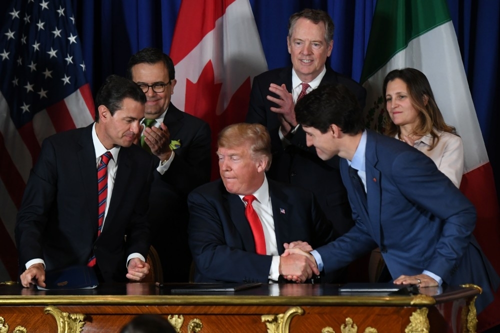 أمريكا وكندا والمكسيك توقع اتفاقية التجارة الحرة الجديدة على هامش قمة الـ 20