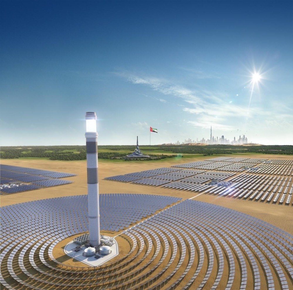 ‏دبي .. تقدم أشغال أطول برج لإنتاج الطاقة الشمسية في العالم