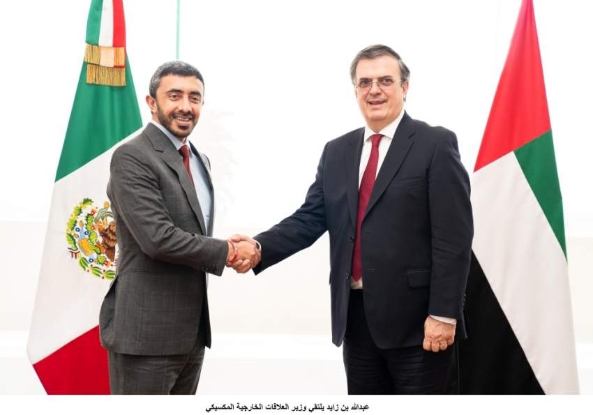 عبدالله بن زايد يلتقي وزير العلاقات الخارجية المكسيكي