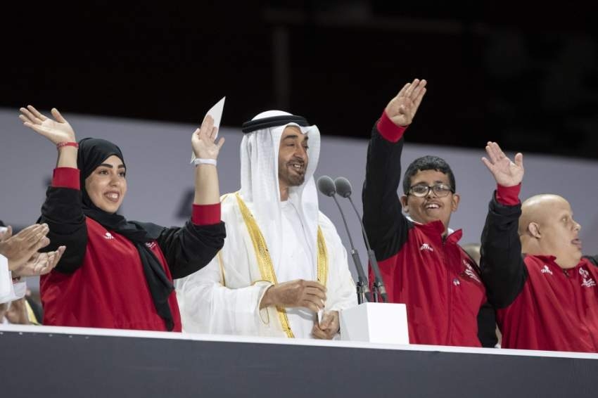 محمد بن زايد في افتتاح الأولمبياد الخاص: لا مستحيل مع الإصرار والعزم