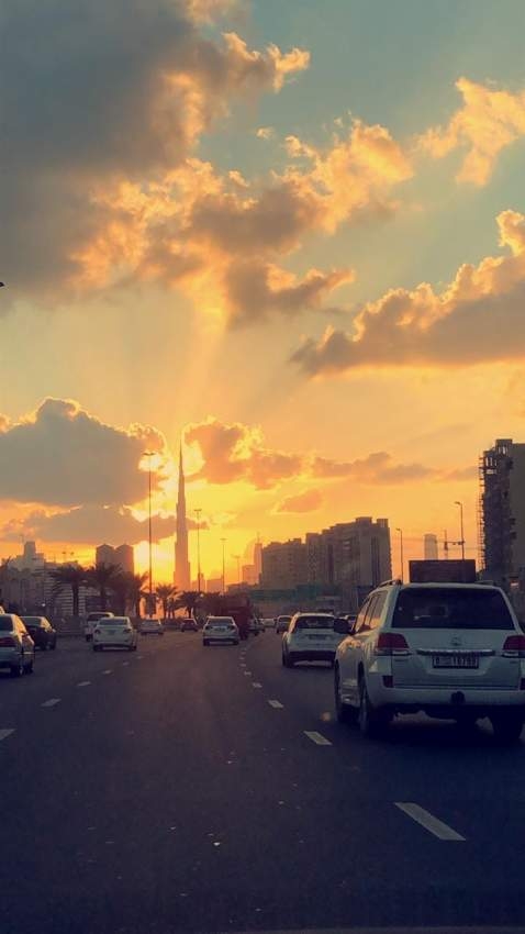 غروب الشمس في دبي