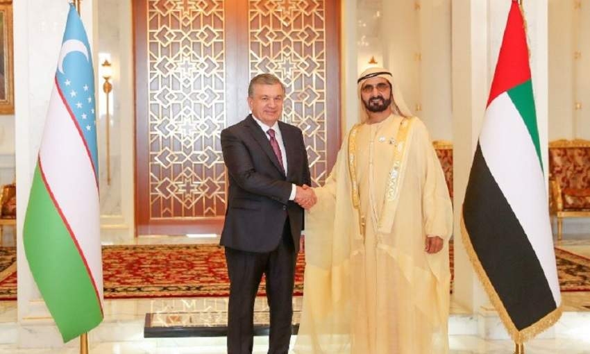 محمد بن راشد ورئيس أوزبكستان يبحثان علاقات الصداقة والتعاون بين البلدين