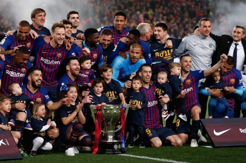 برشلونة يحرز لقب الدوري الإسباني بفوزه على ليفانتي