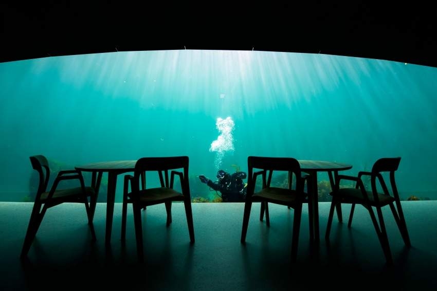 لعشاق «سياحة المغامرة» .. مطعم نرويجي تحت الماء