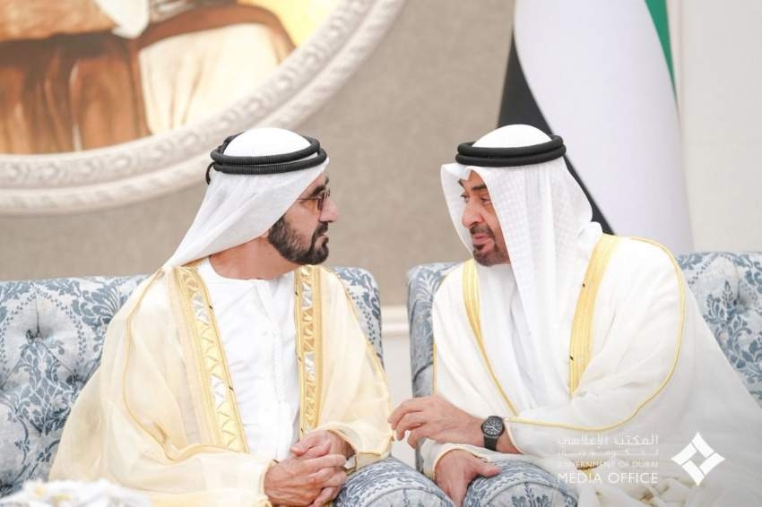 محمد بن راشد ومحمد بن زايد يستقبلان حكام الإمارات بمناسبة عيد 
الفطر